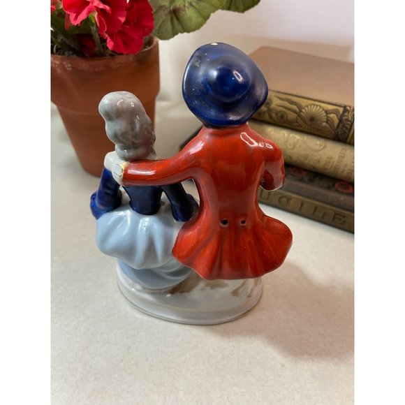 Occupied Japan Vintage Porcelain Colonial Couple Lady Gentleman FIGURINE - Picture 8 of 11